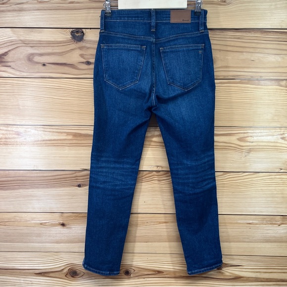 Madewell Slim Straight Jeans 26 Stretch Denim Pants High Rise Medium Wash - Picture 7 of 14